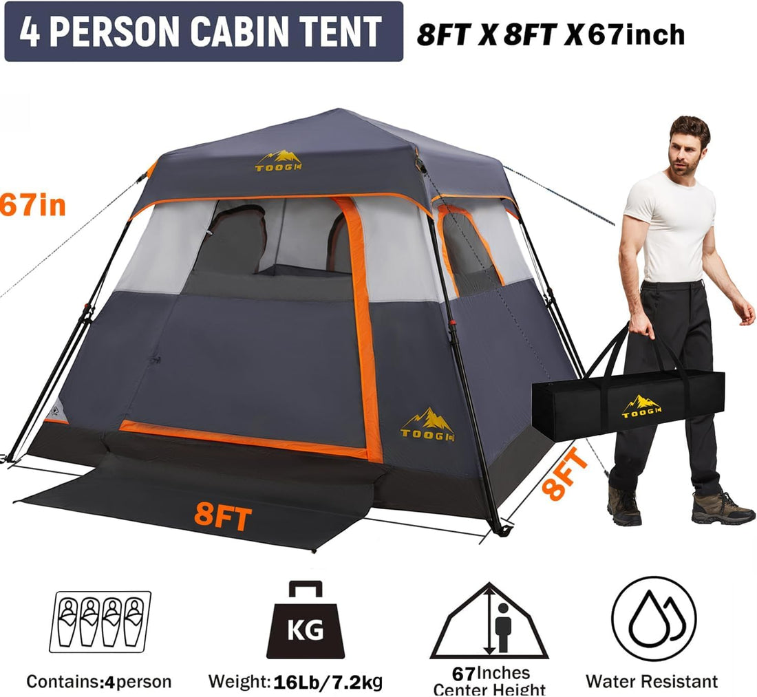 3-6P Instant Cabin Tent
