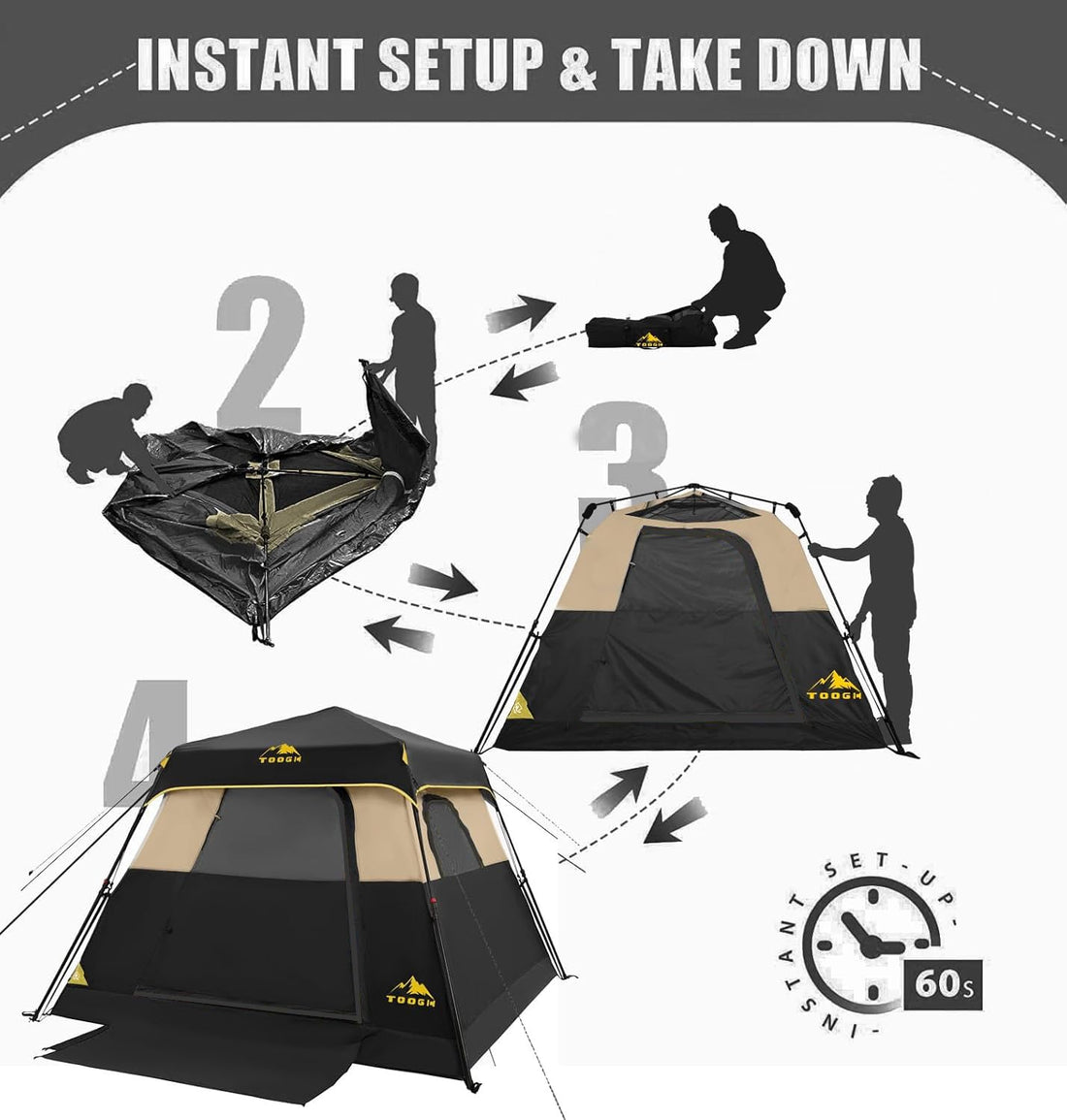 3-6P Instant Cabin Tent