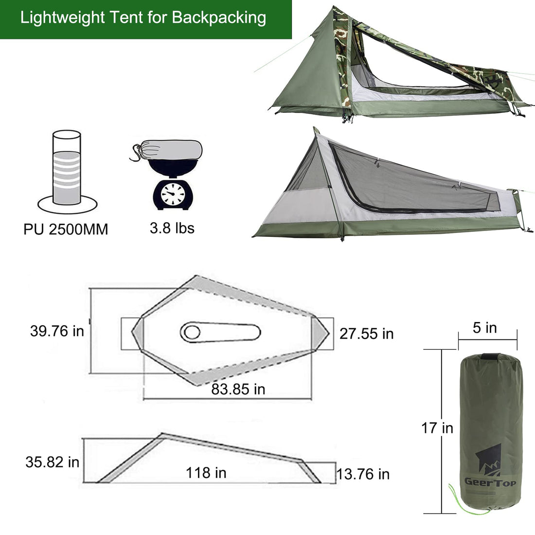 GEERTOP Ultralight 1P Bivy Tent