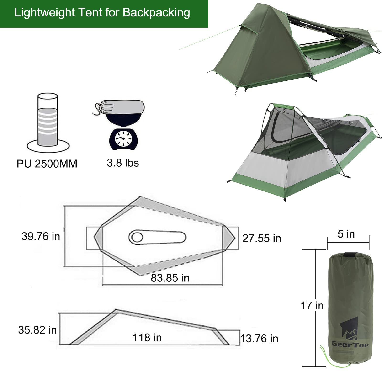 GEERTOP Ultralight 1P Bivy Tent
