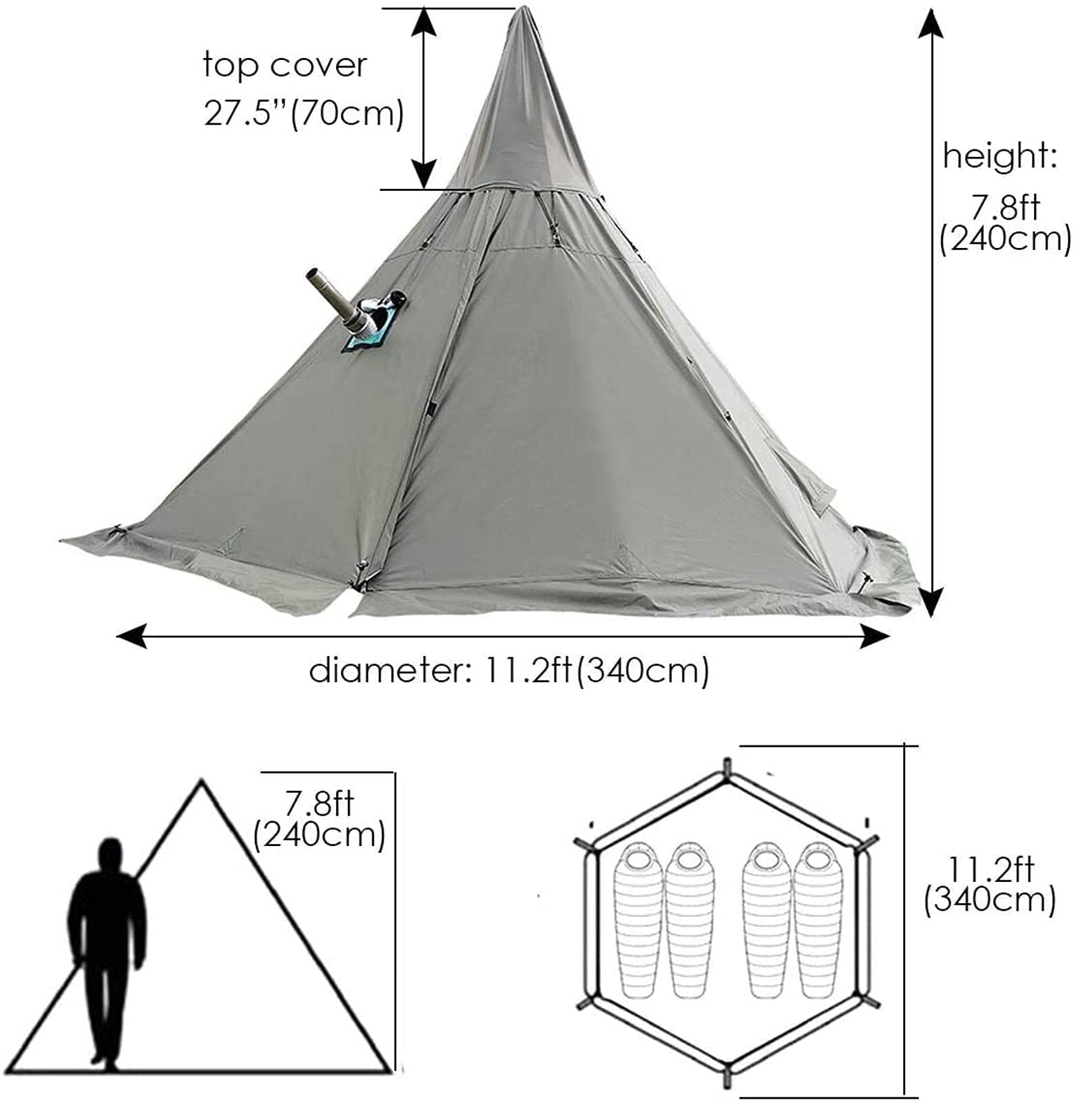 4-Season Teepee Tent