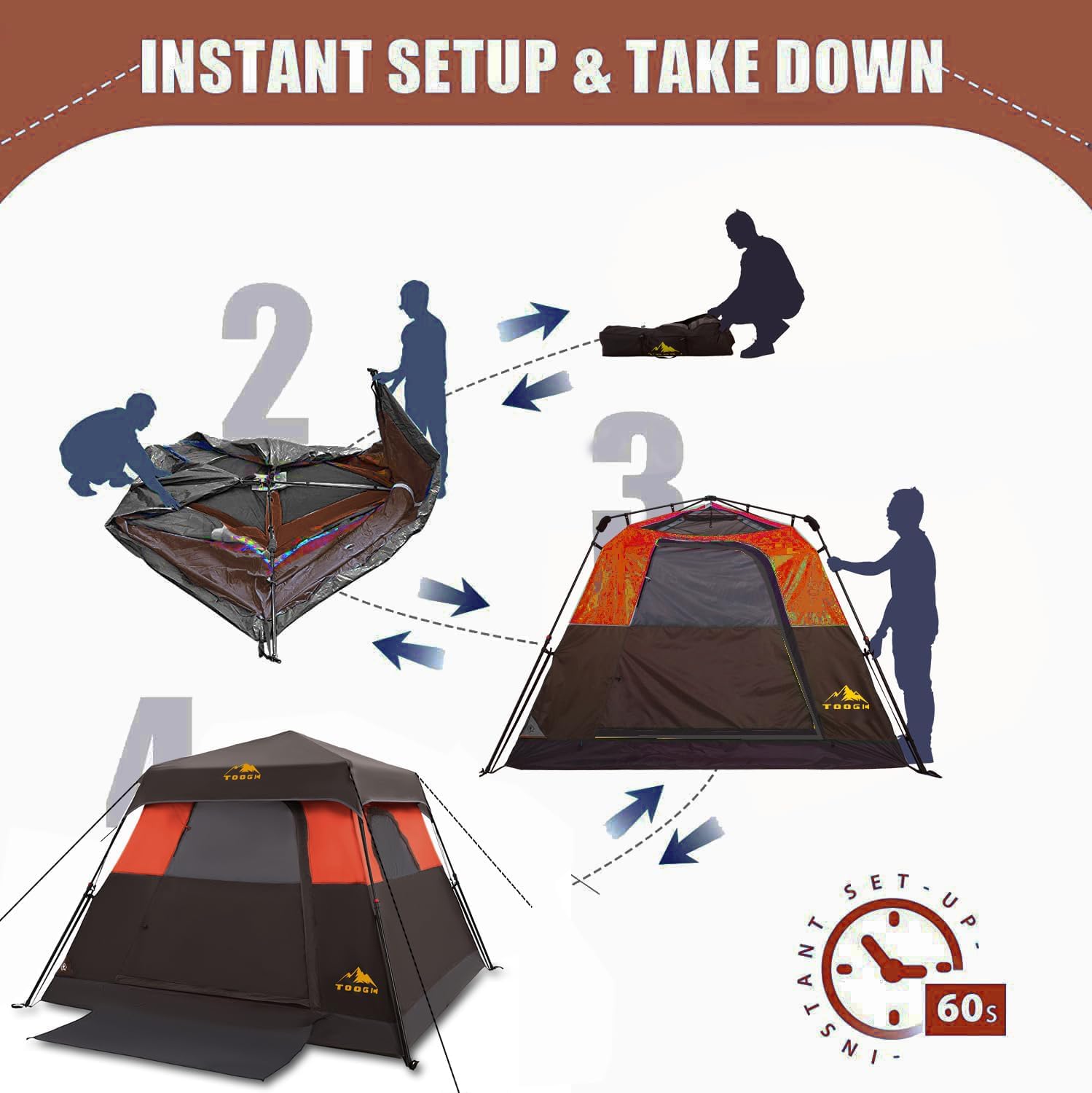 3-6P Instant Cabin Tent