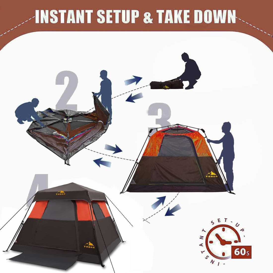 3-6P Instant Cabin Tent