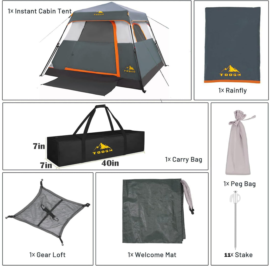 3-6P Instant Cabin Tent