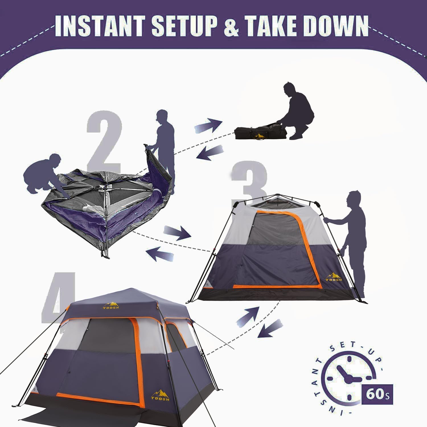 3-6P Instant Cabin Tent