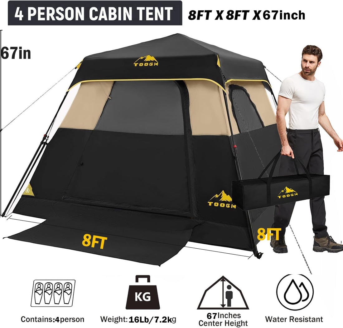 3-6P Instant Cabin Tent
