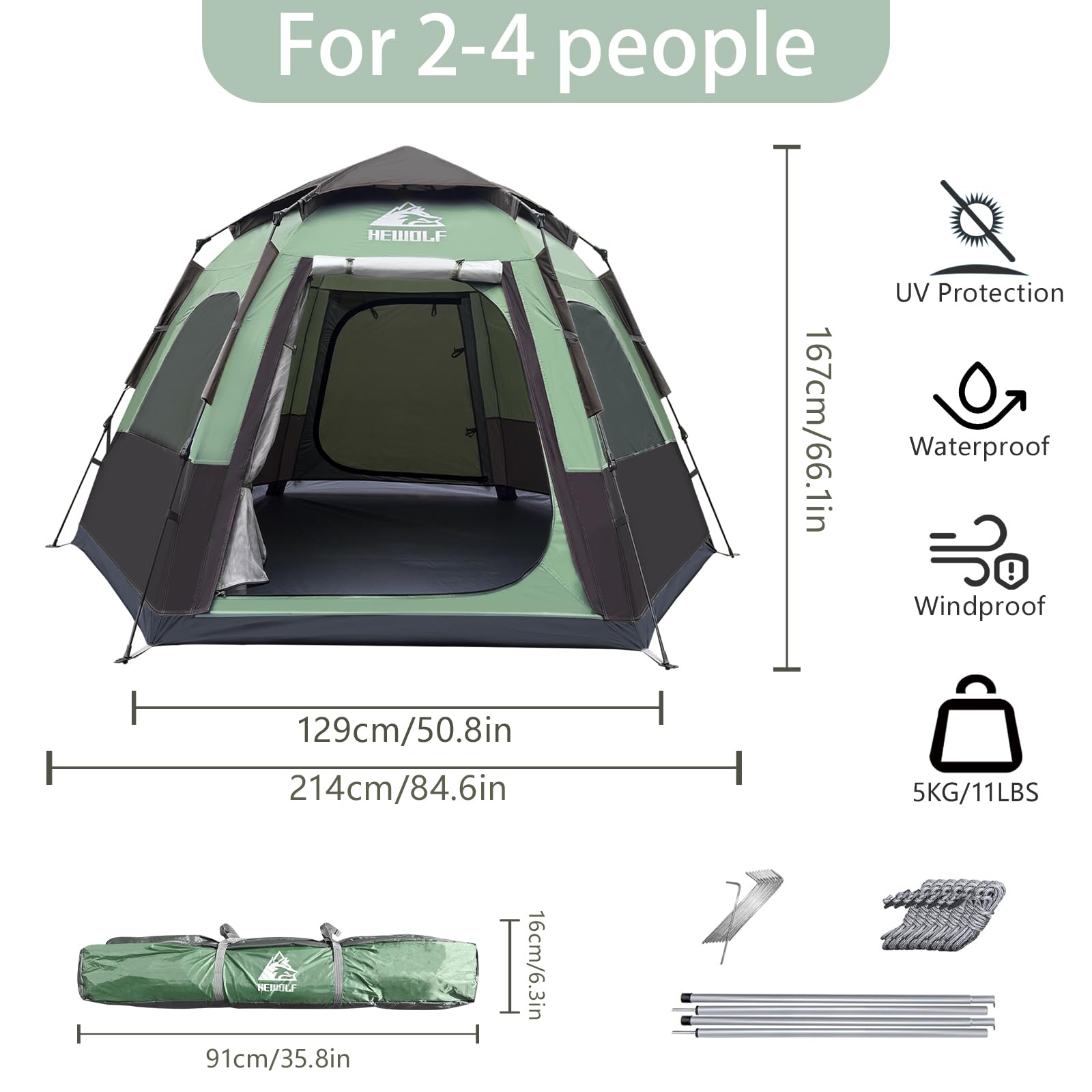 Hewolf Pop Up Tent