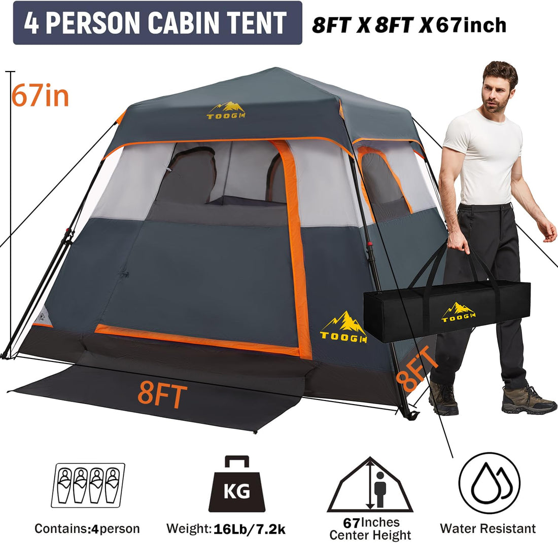 3-6P Instant Cabin Tent