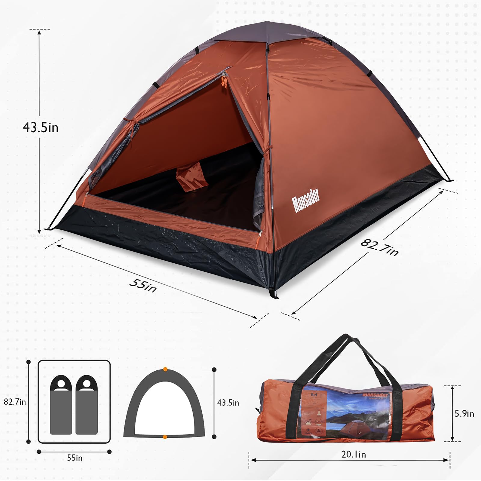 2-Person Camping Tent