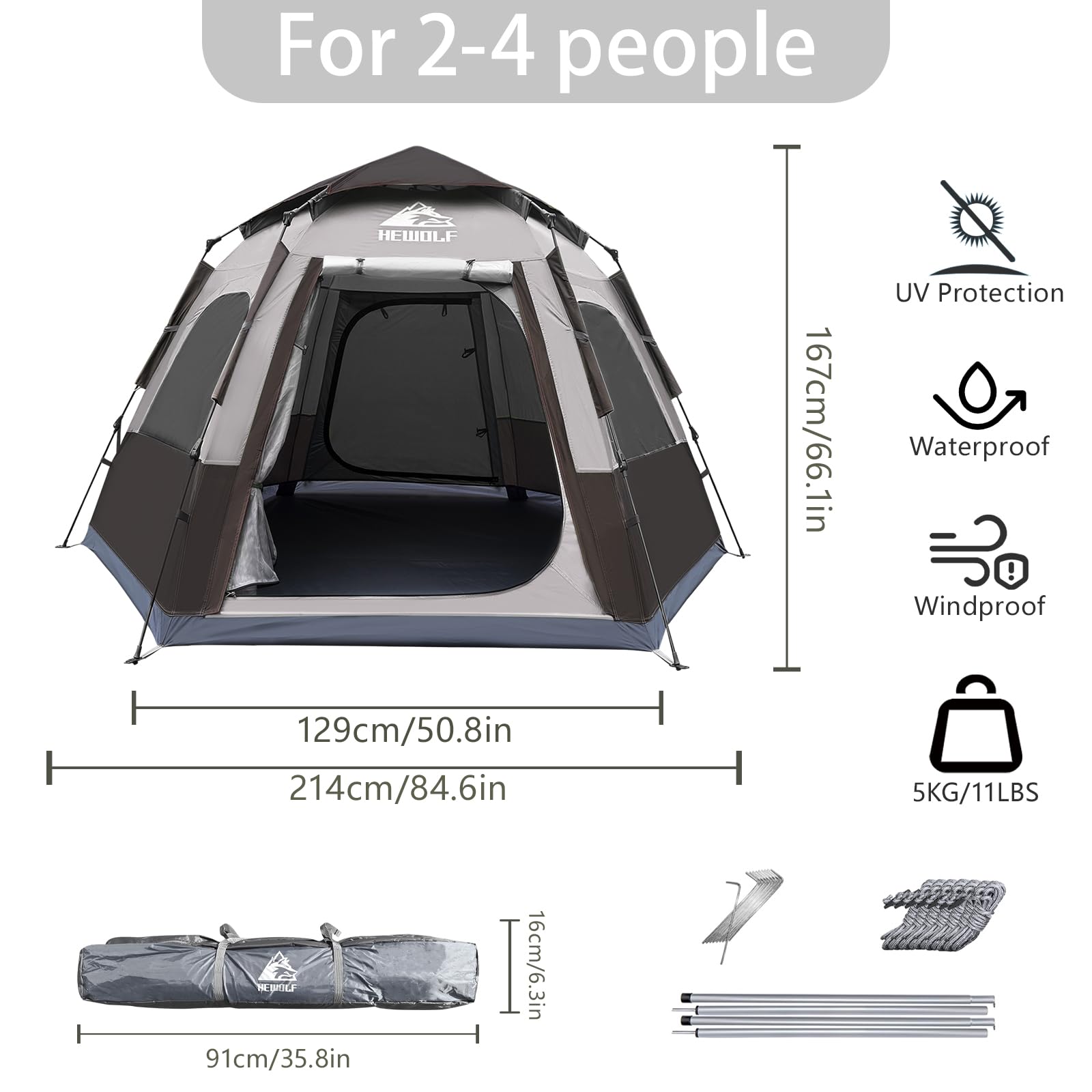 Hewolf Pop Up Tent