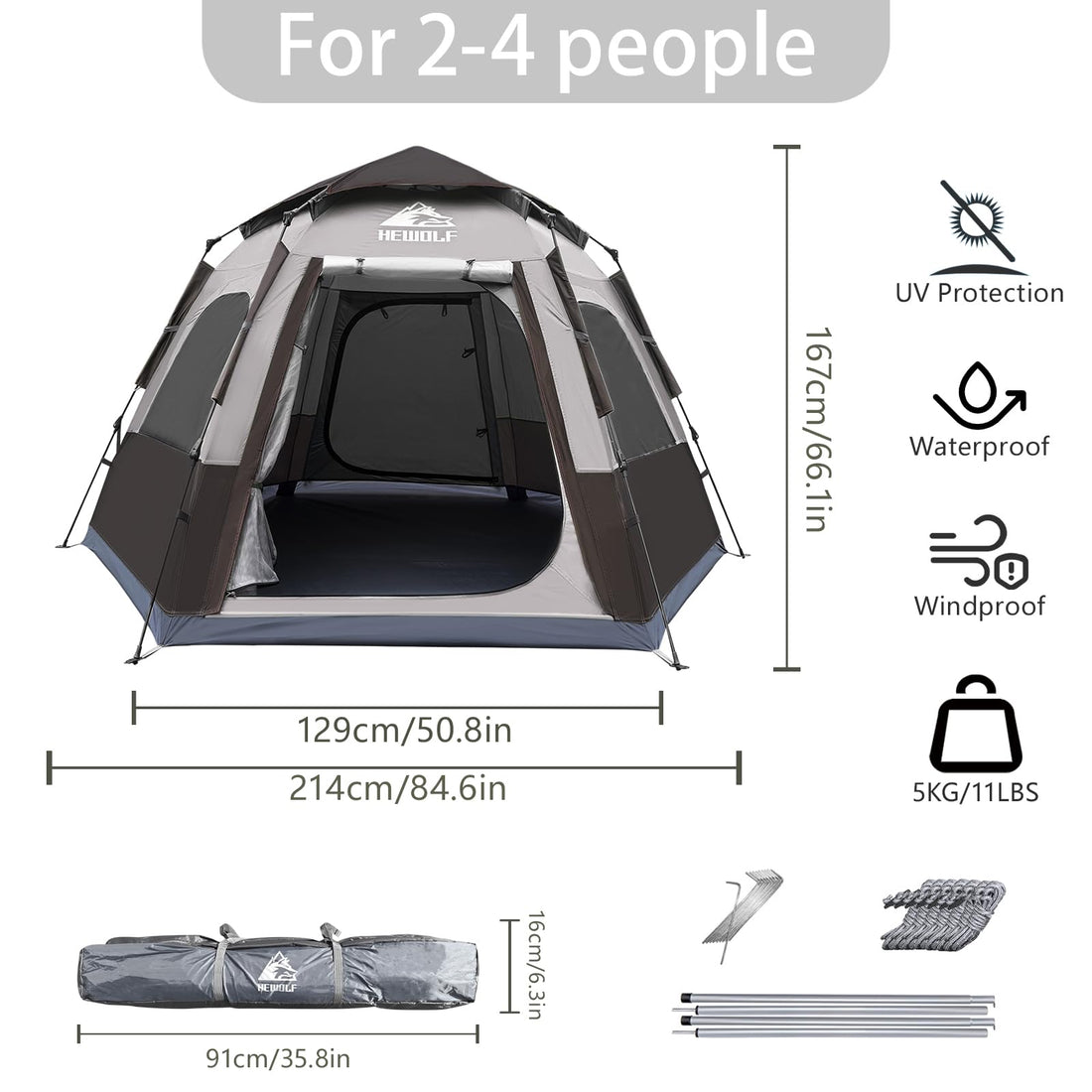 Hewolf Pop Up Tent