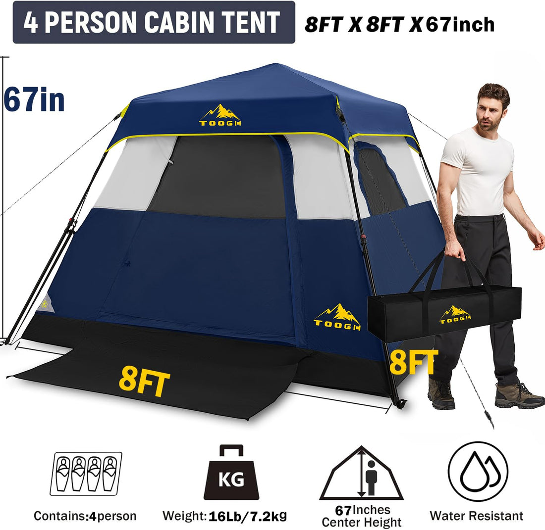 3-6P Instant Cabin Tent