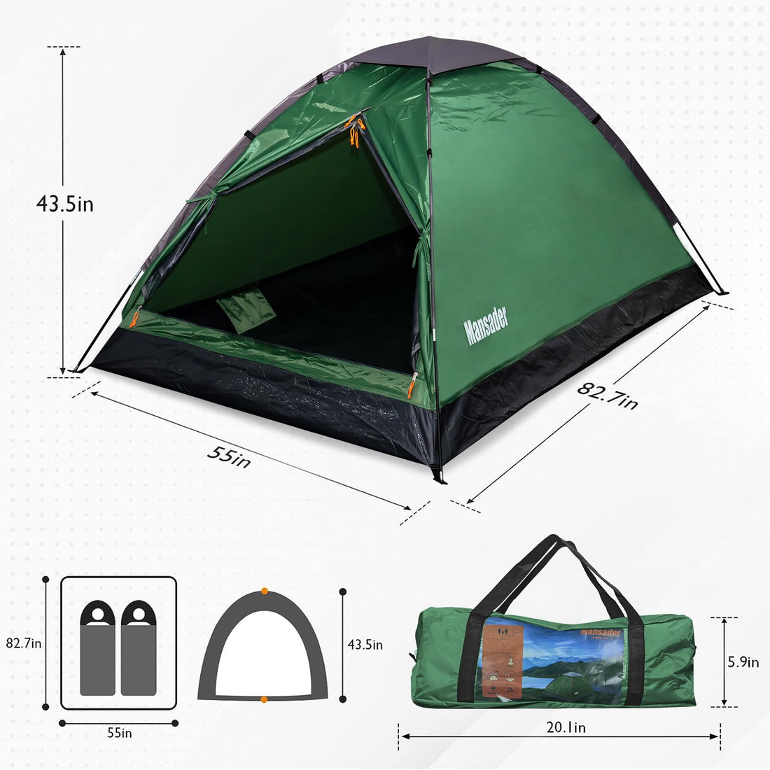 2-Person Camping Tent