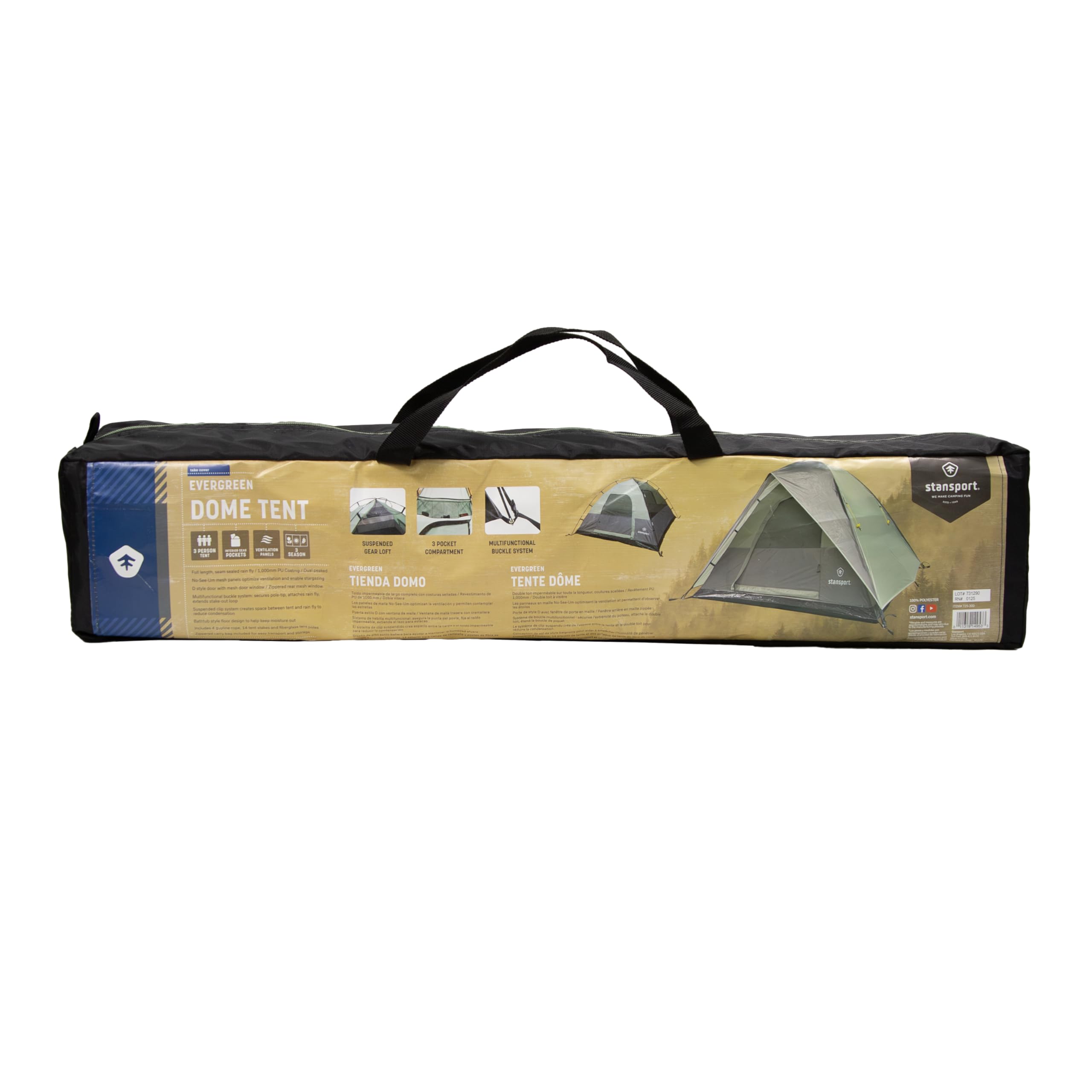 Stansport 3 Person Camping Tent