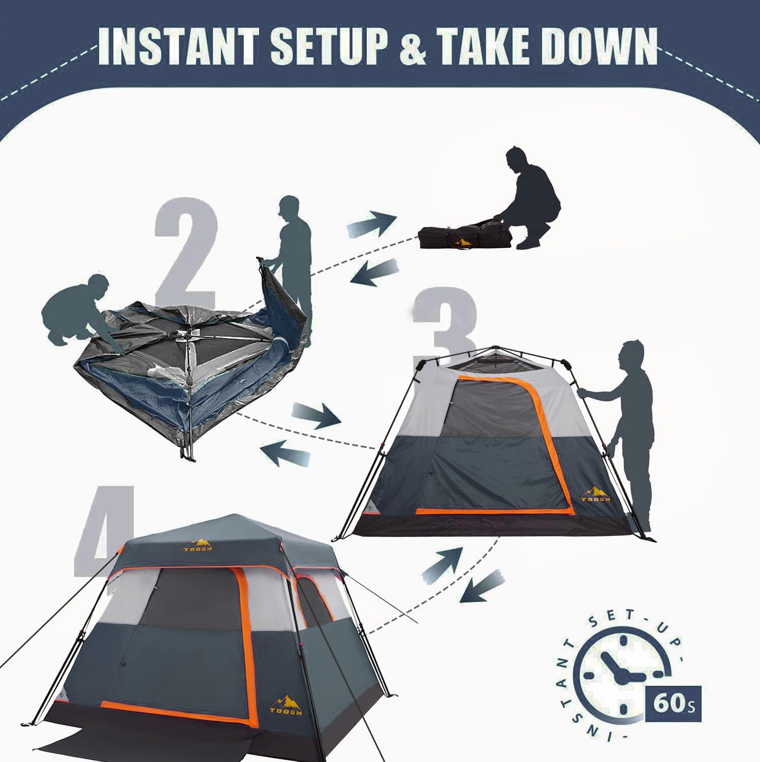 3-6P Instant Cabin Tent