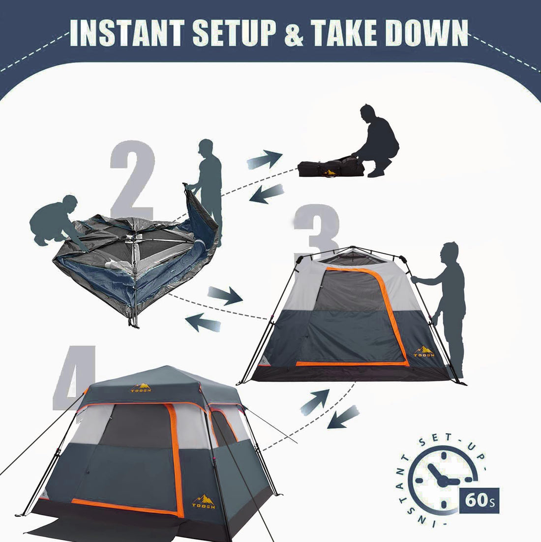 3-6P Instant Cabin Tent