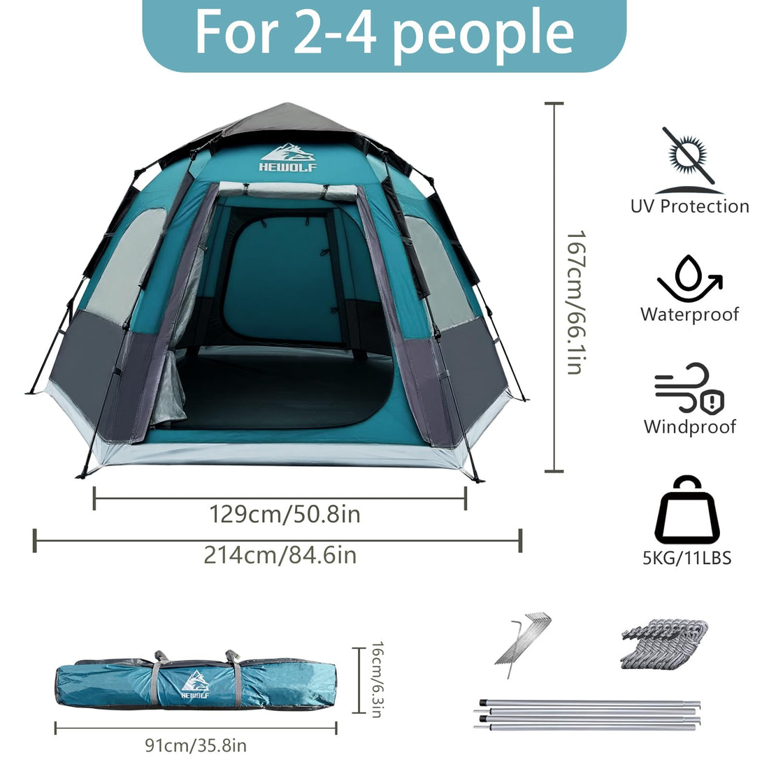 Hewolf Pop Up Tent