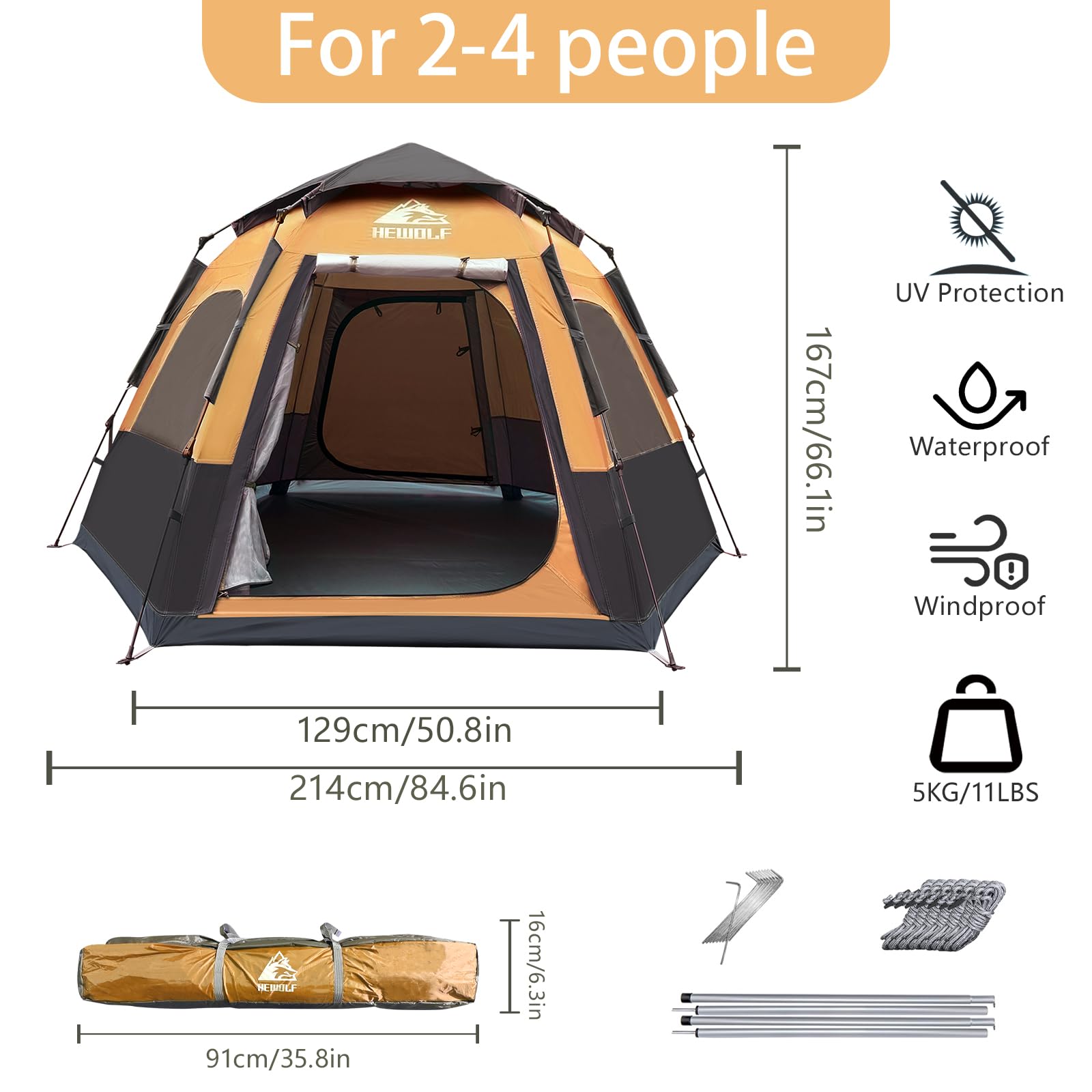 Hewolf Pop Up Tent