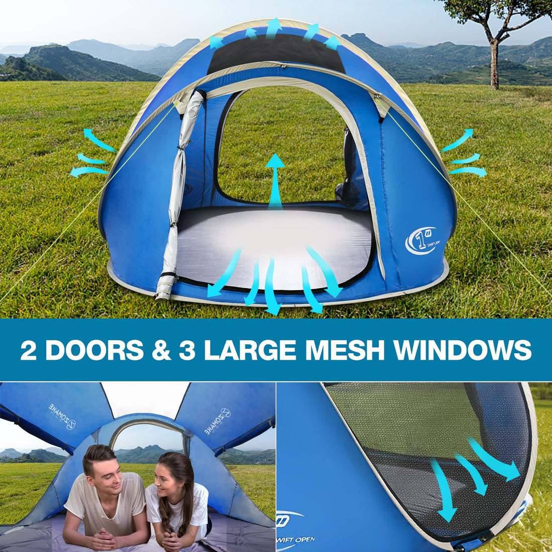 Easy Pop-Up Tent 2-4 Person