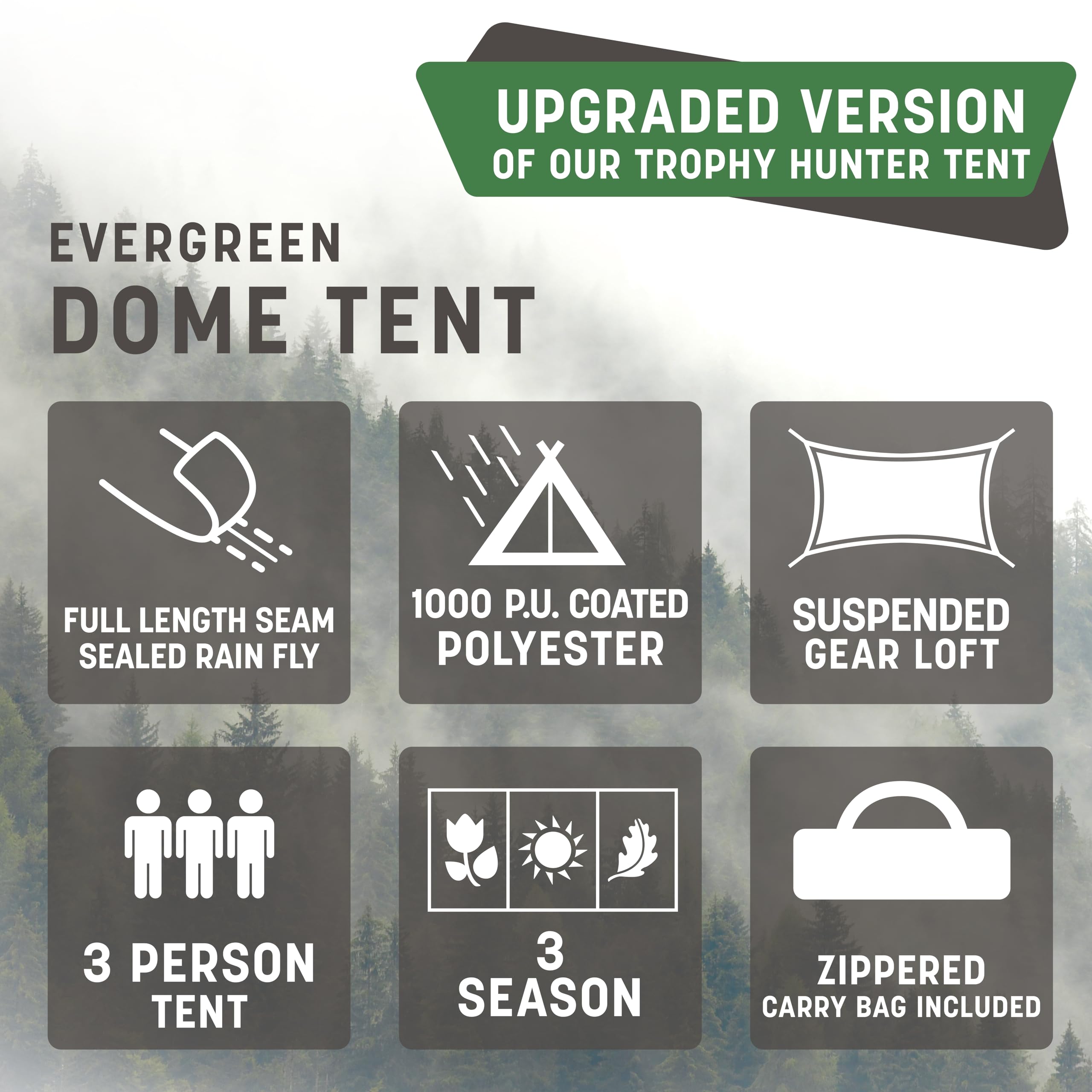 Stansport 3 Person Camping Tent