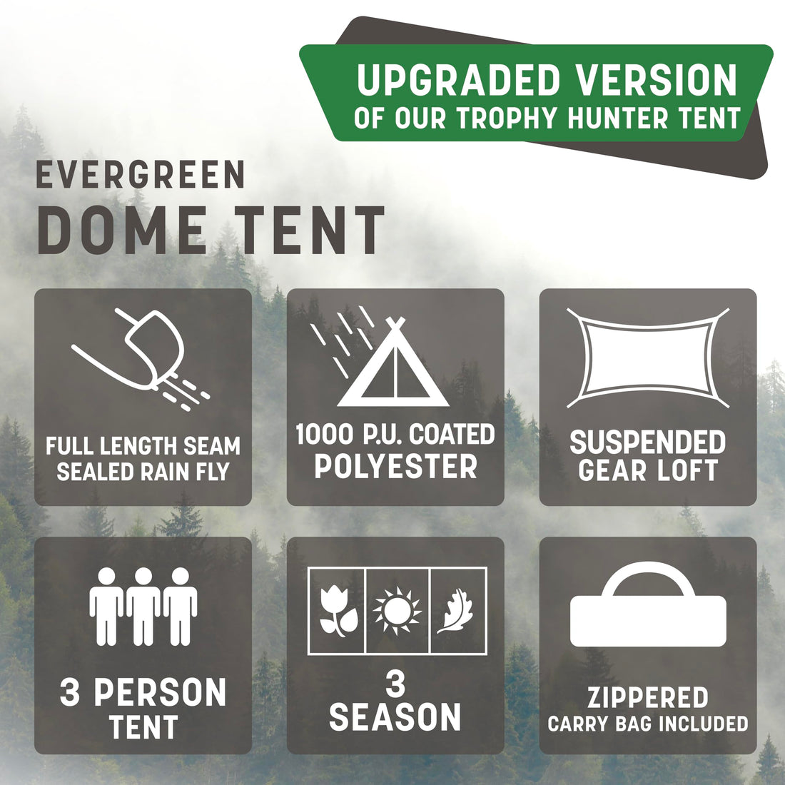 Stansport 3 Person Camping Tent