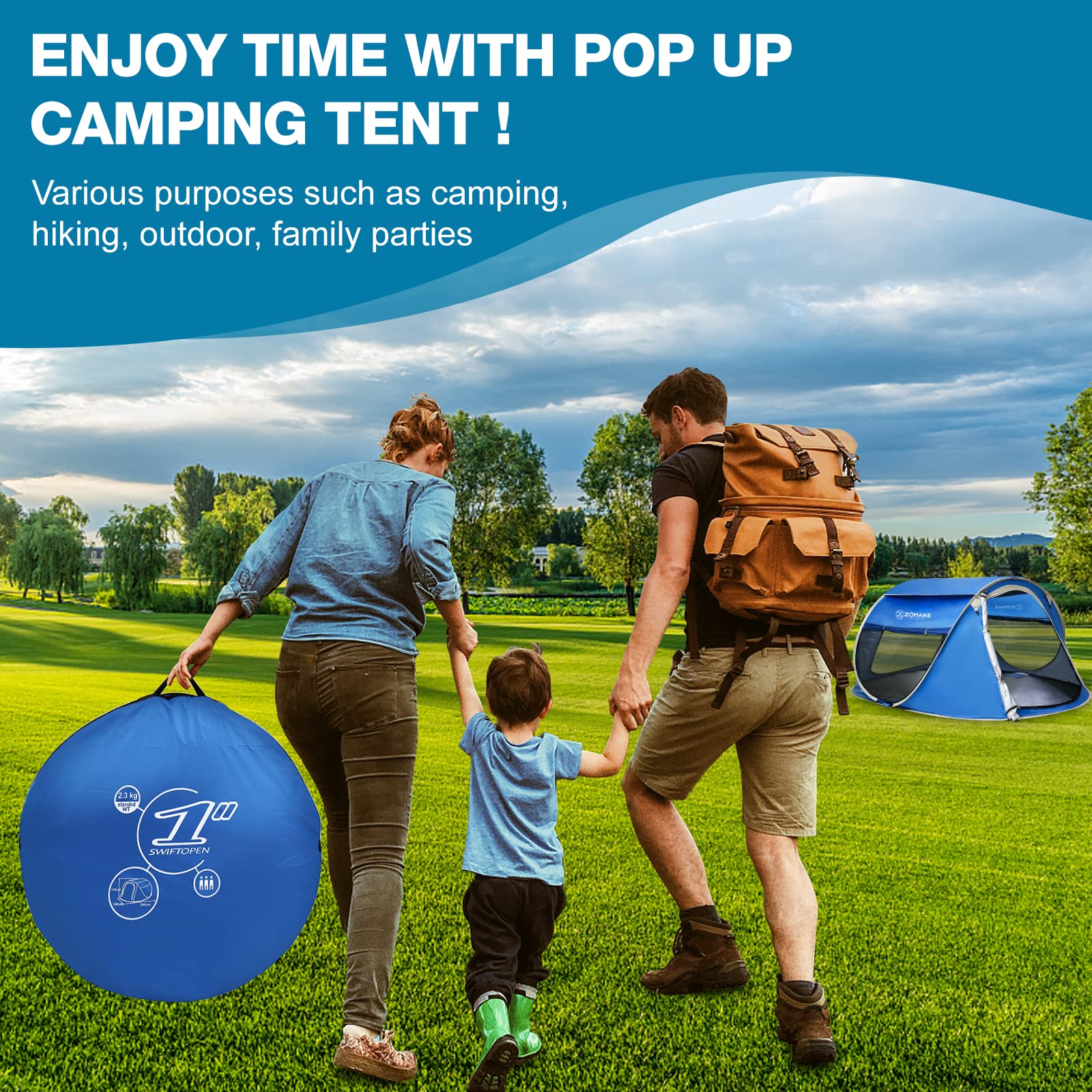 Easy Pop-Up Tent 2-4 Person
