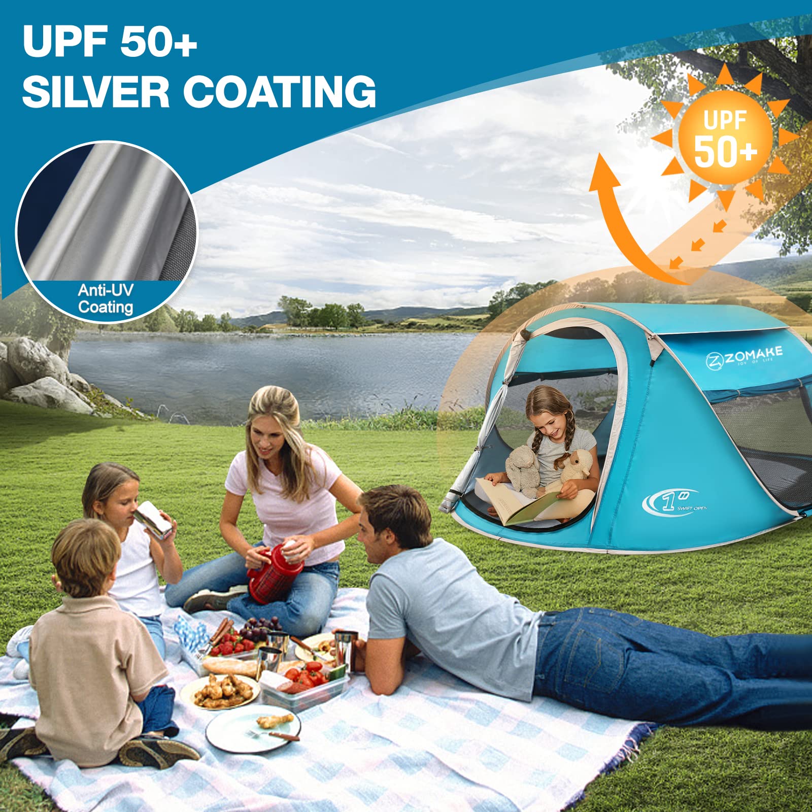 Easy Pop-Up Tent 2-4 Person