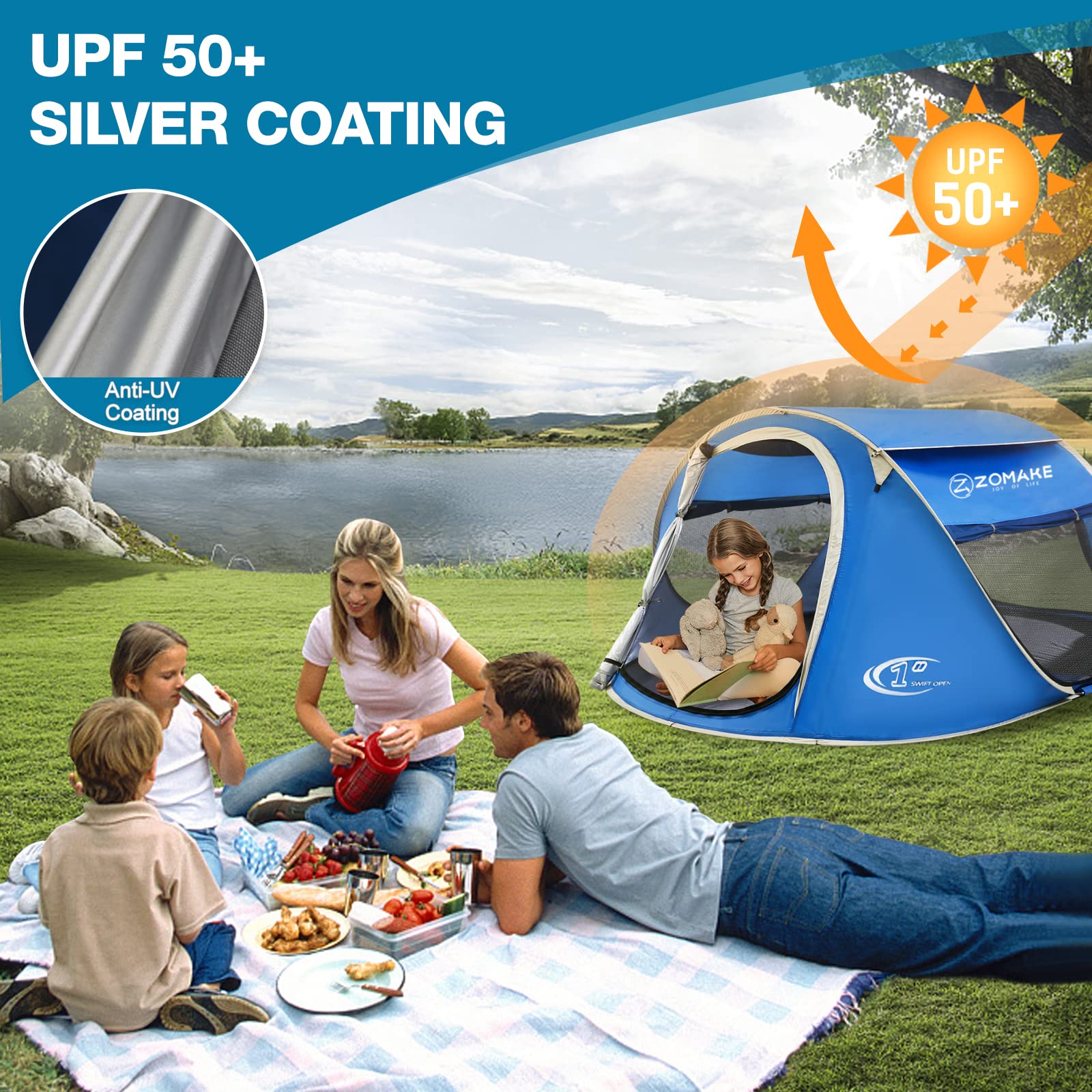 Easy Pop-Up Tent 2-4 Person