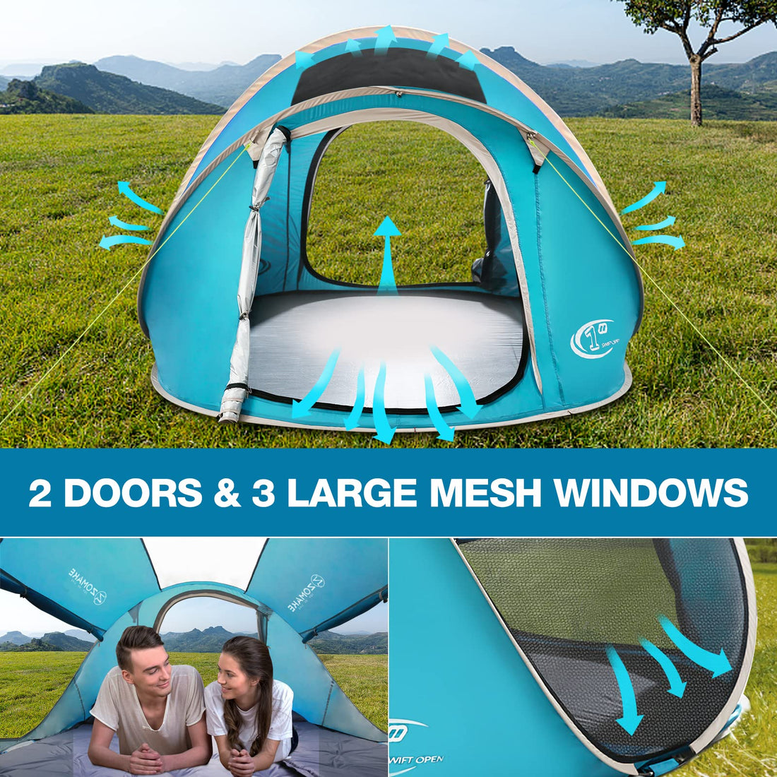 Easy Pop-Up Tent 2-4 Person