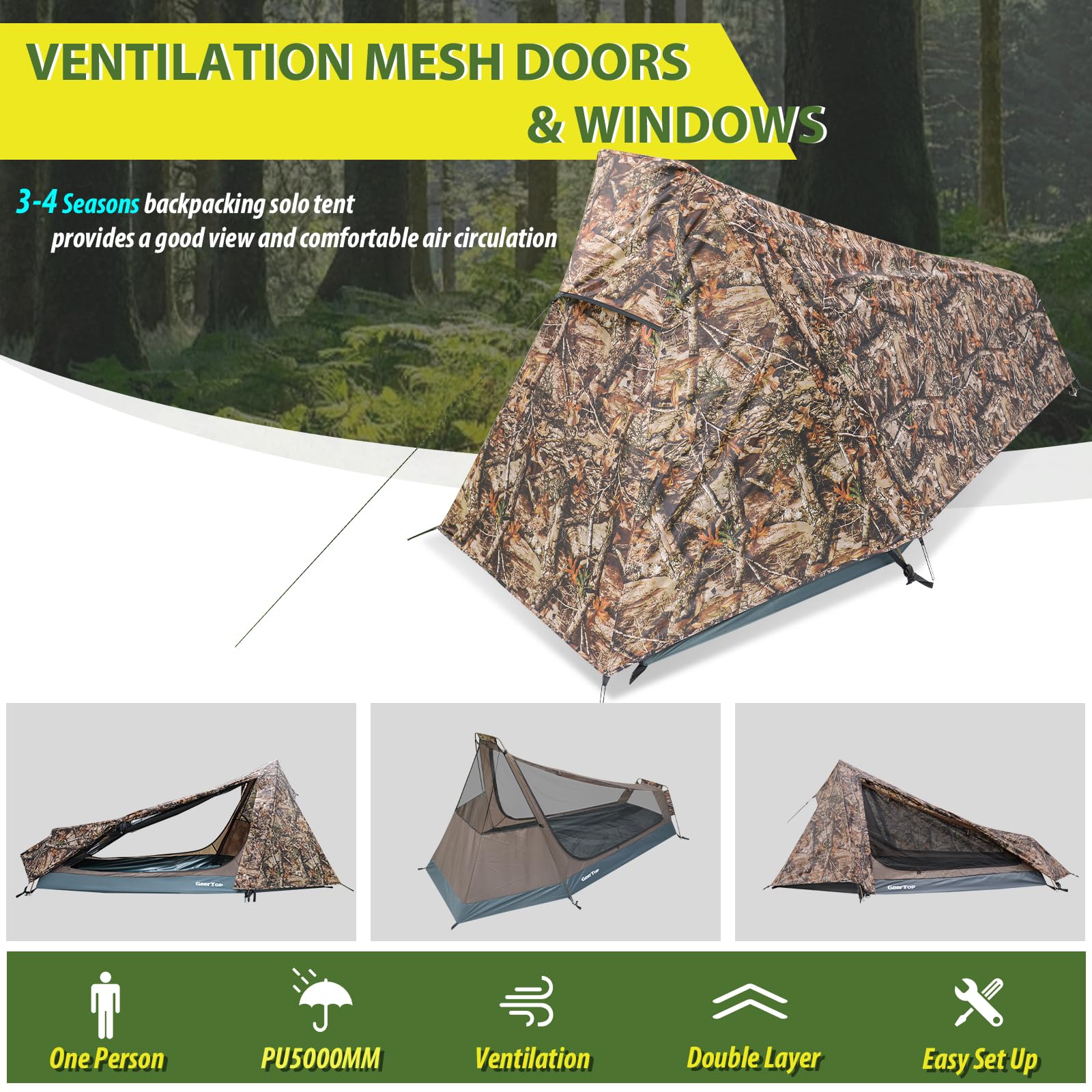 GEERTOP Ultralight 1P Bivy Tent