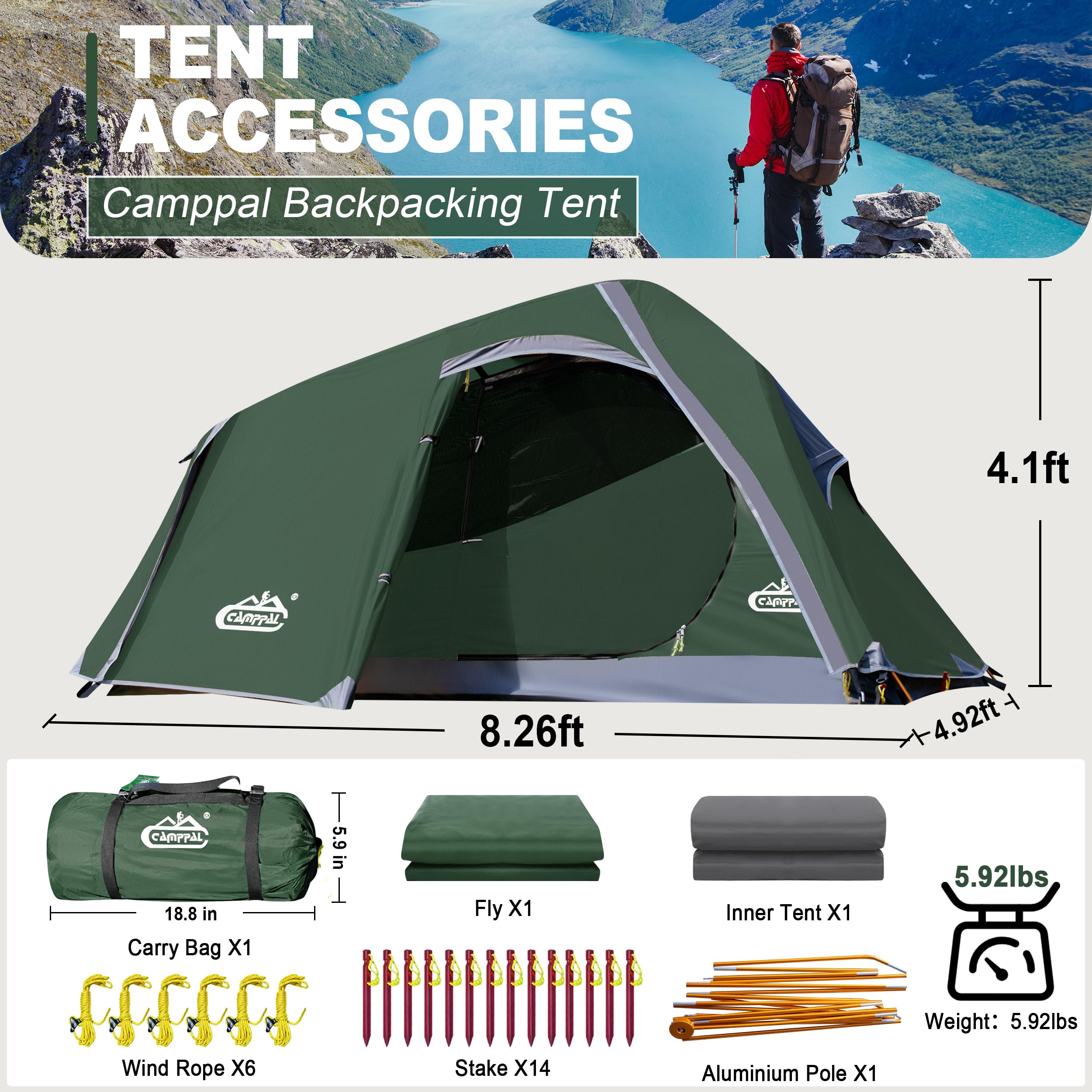 1P Backpacking Tent